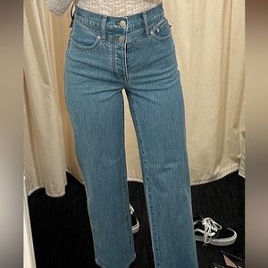 Madewell The Perfect Vintage Wide-Leg Jean in Harding Wash: Button-Fly Edition